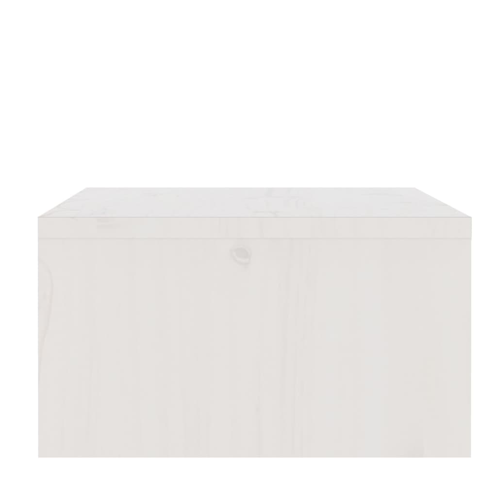 Näyttöteline valkoinen 100x27x15 cm täysi mänty - Sisustajankoti.fi