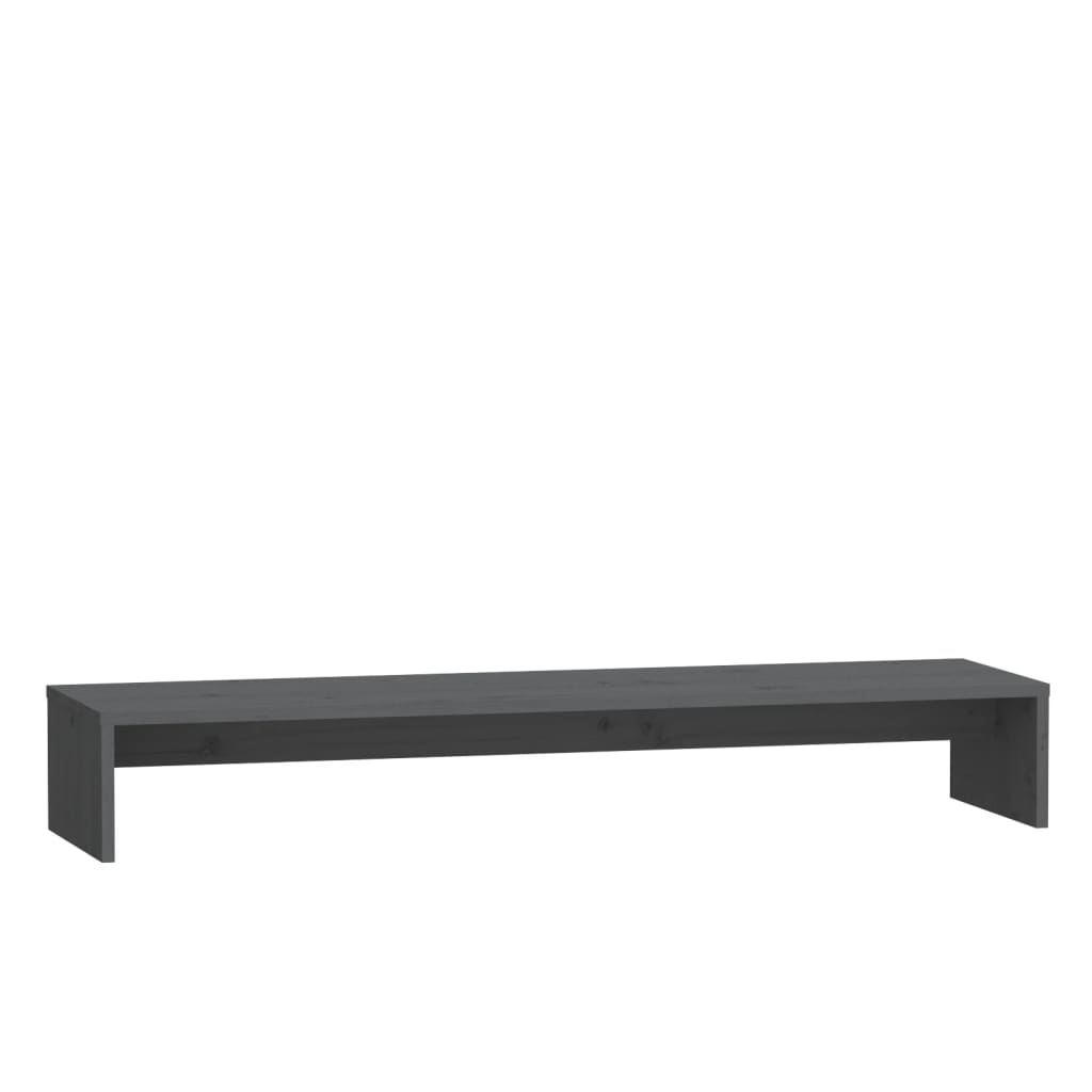 Näyttöteline harmaa 100x27x15 cm täysi mänty - Sisustajankoti.fi