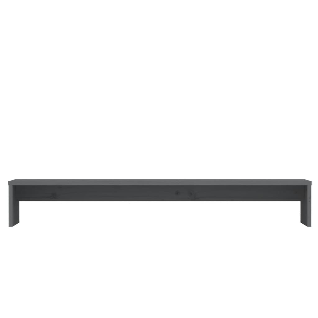 Näyttöteline harmaa 100x27x15 cm täysi mänty - Sisustajankoti.fi
