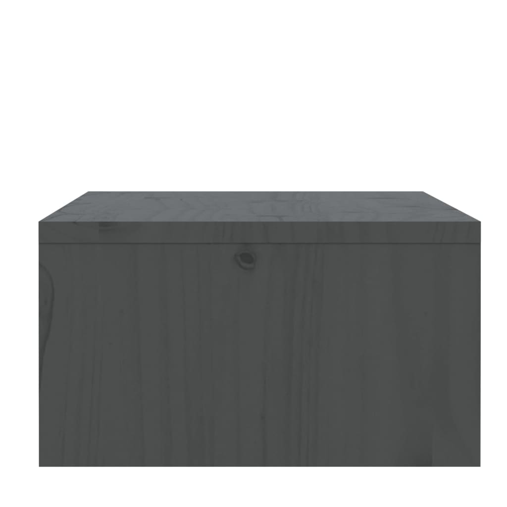 Näyttöteline harmaa 100x27x15 cm täysi mänty - Sisustajankoti.fi