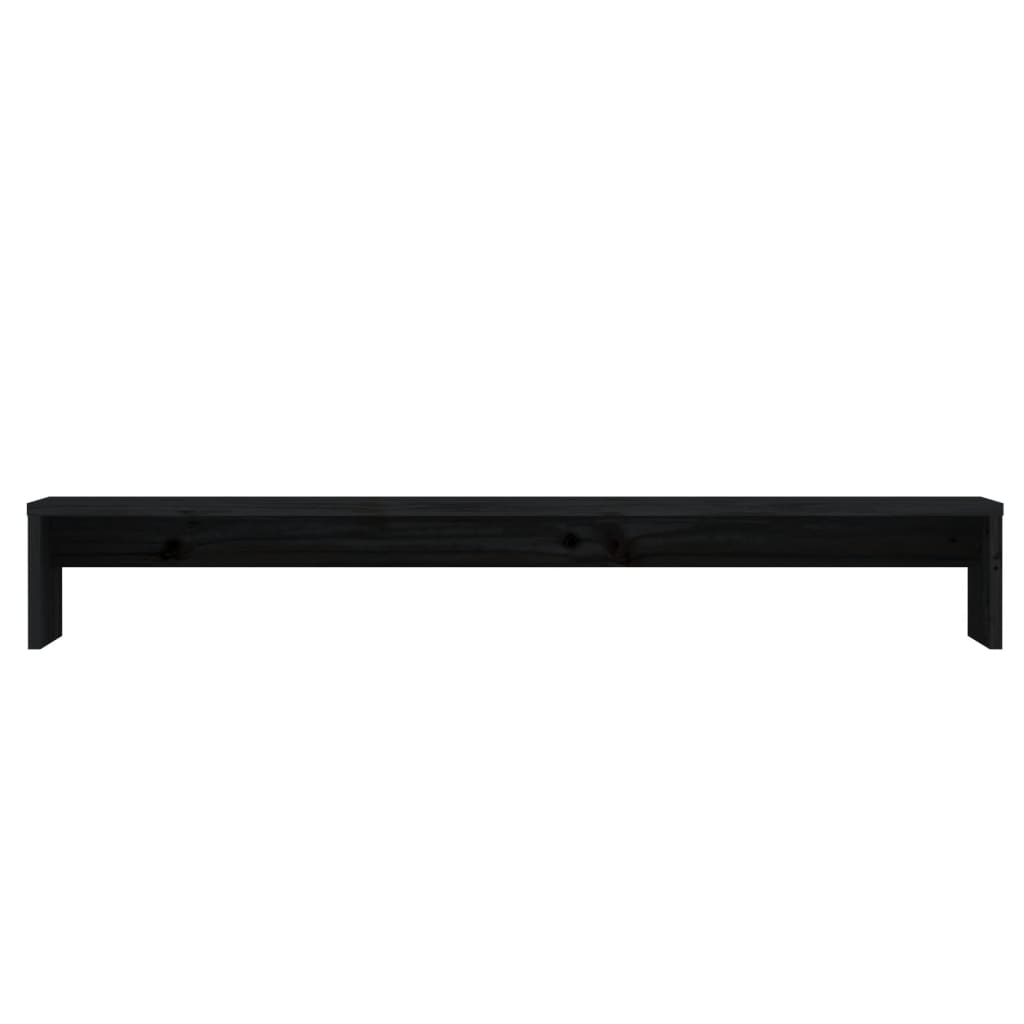 Näyttöteline musta 100x27x15 cm täysi mänty - Sisustajankoti.fi