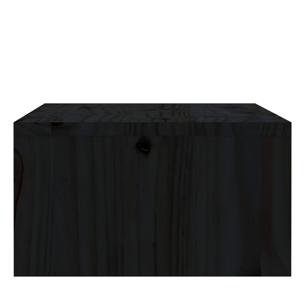 Näyttöteline musta 100x27x15 cm täysi mänty - Sisustajankoti.fi