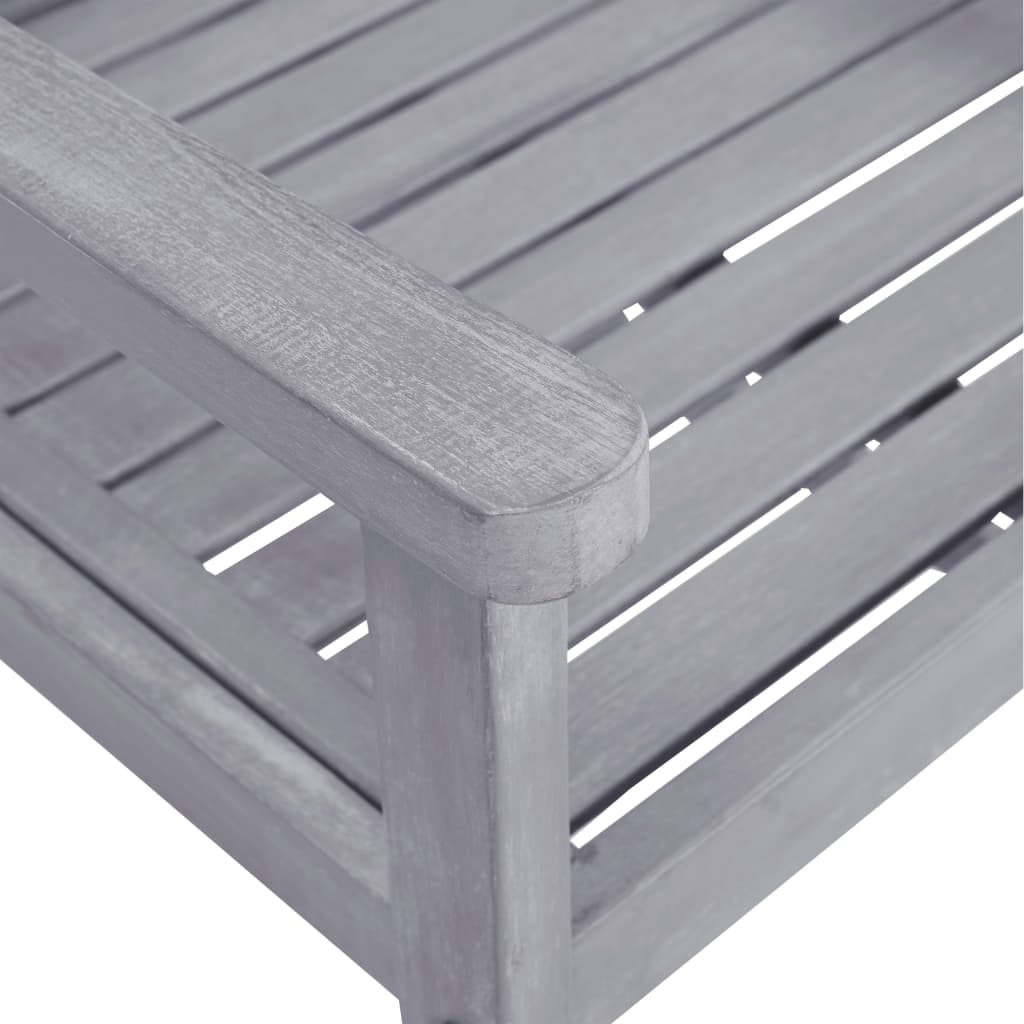 9-osainen Ulkoruokailuryhmä harmaa täysi akasiapuu - Sisustajankoti.fi