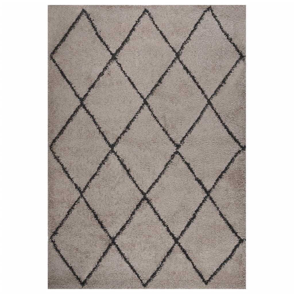 Pörrömatto korkeanukkainen beige ja antrasiitti 140x200 cm - Sisustajankoti.fi