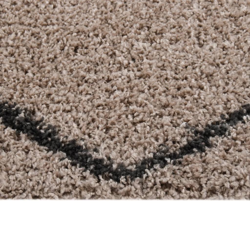 Pörrömatto korkeanukkainen beige ja antrasiitti 140x200 cm - Sisustajankoti.fi