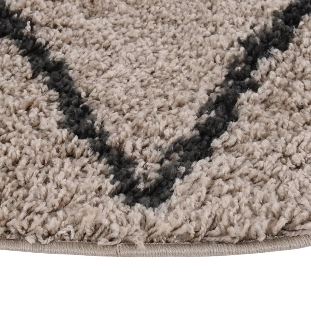 Pörrömatto korkeanukkainen beige ja antrasiitti φ120 cm - Sisustajankoti.fi