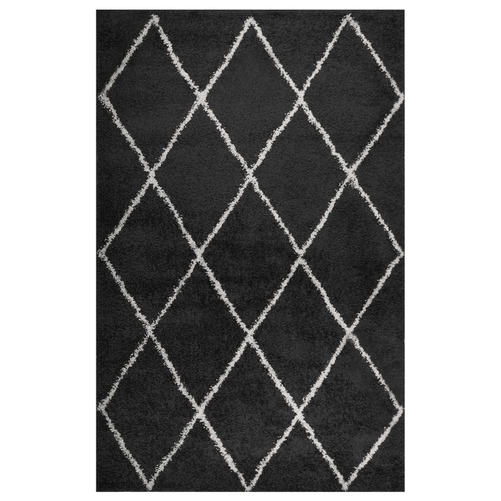 Pörrömatto korkeanukkainen kerma ja antrasiitti 200x290 cm - Sisustajankoti.fi