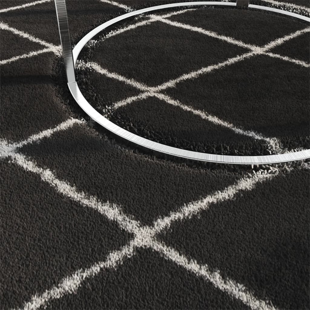 Pörrömatto korkeanukkainen kerma ja antrasiitti 200x290 cm - Sisustajankoti.fi