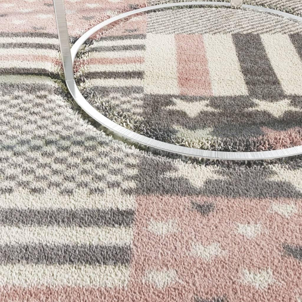 Lasten matto 120x170 cm tähtikuvio pinkki - Sisustajankoti.fi