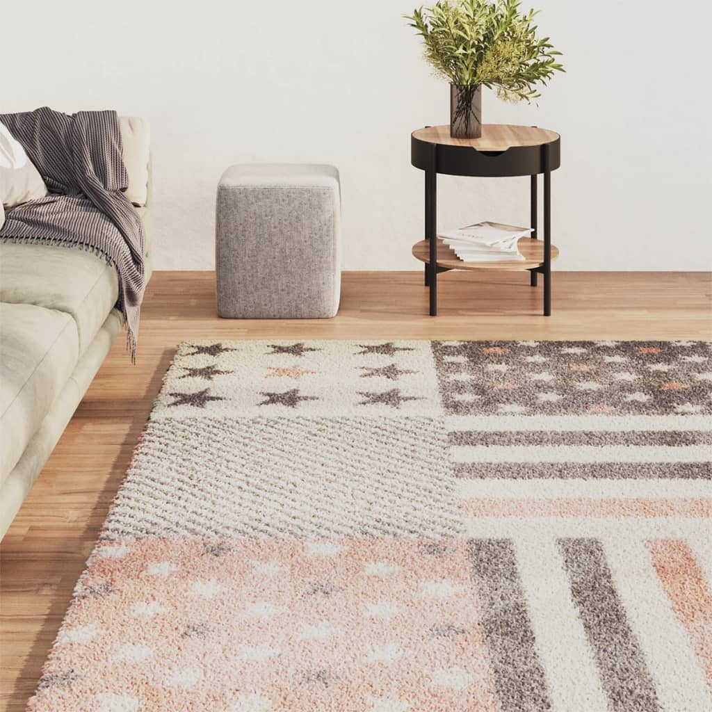 Lasten matto 120x170 cm tähtikuvio pinkki - Sisustajankoti.fi