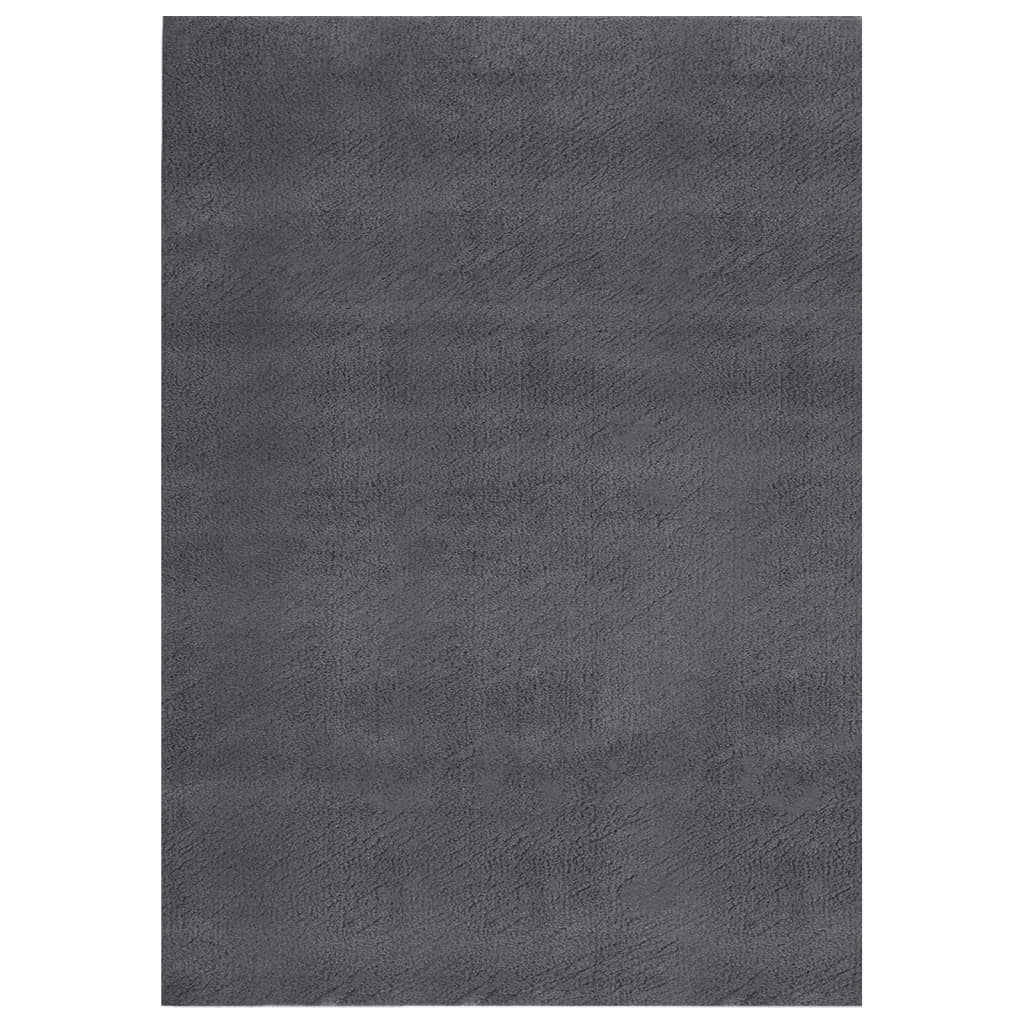 Matto pestävä pehmeä pörröinen 160x230 cm liukumaton antrasiit. - Sisustajankoti.fi
