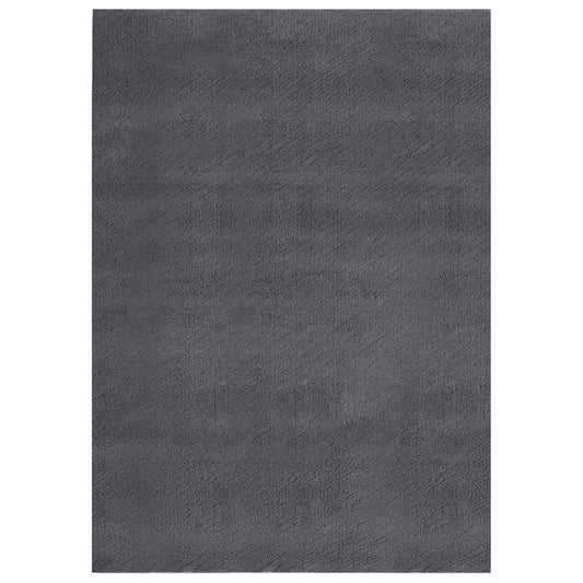 Matto pestävä pehmeä pörröinen 160x230 cm liukumaton antrasiit. - Sisustajankoti.fi
