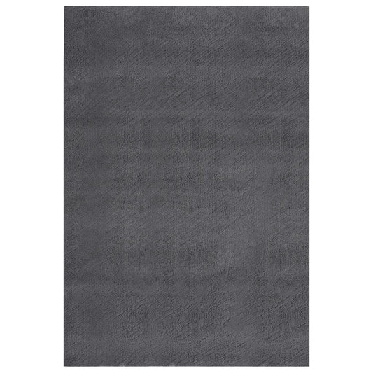 Matto pestävä pehmeä pörröinen 200x290 cm liukumaton antrasiit. - Sisustajankoti.fi