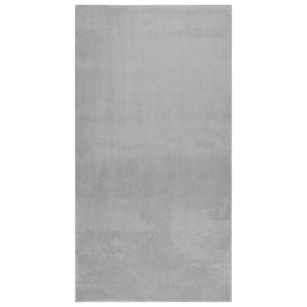 Matto pestävä pehmeä pörröinen 80x150 cm liukumaton harmaa - Sisustajankoti.fi