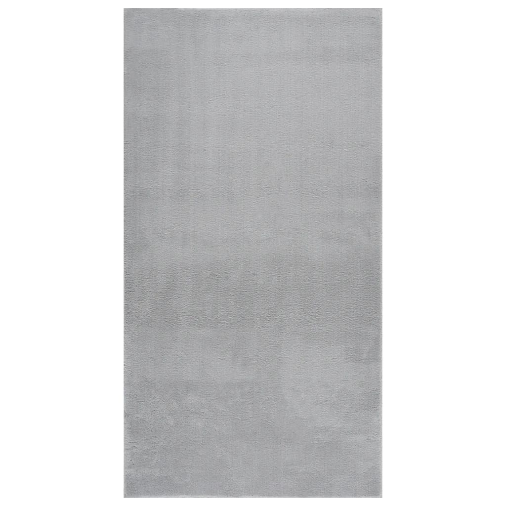 Matto pestävä pehmeä pörröinen 80x150 cm liukumaton harmaa - Sisustajankoti.fi