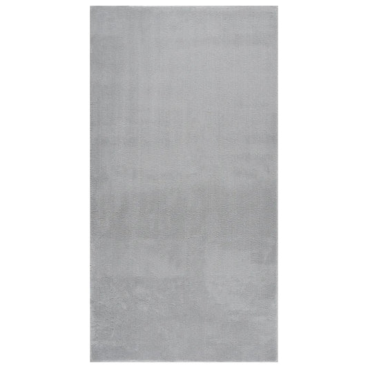 Matto pestävä pehmeä pörröinen 80x150 cm liukumaton harmaa - Sisustajankoti.fi