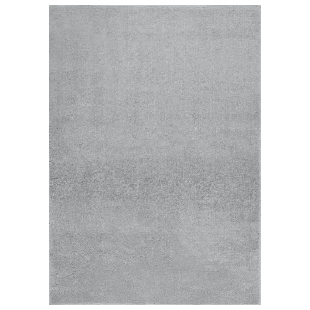 Matto pestävä pehmeä pörröinen 120x170 cm liukumaton harmaa - Sisustajankoti.fi