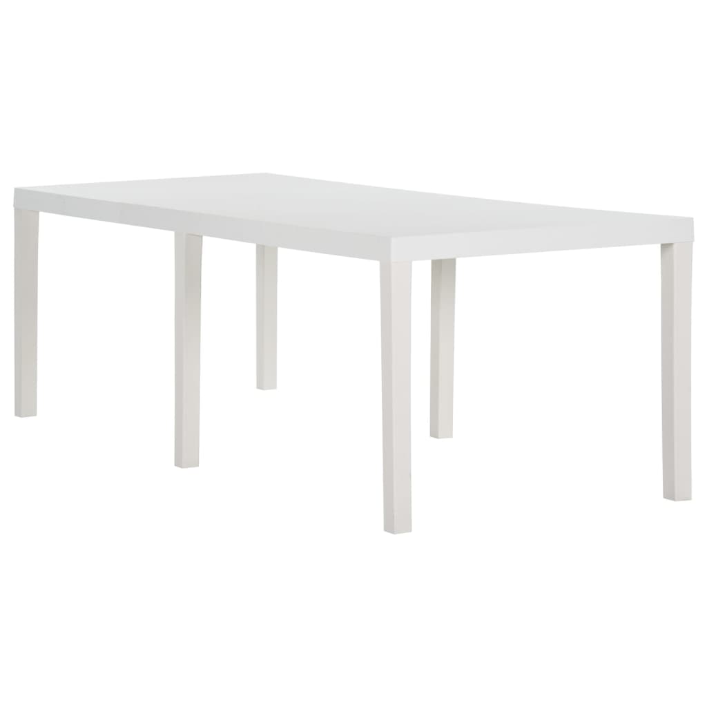 Puutarhapöytä 220x90x72 cm PP valkoinen - Sisustajankoti.fi