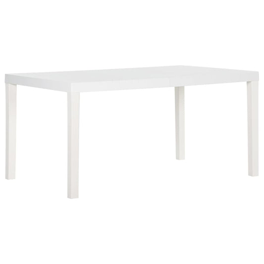 Puutarhapöytä 150x90x72 cm PP valkoinen - Sisustajankoti.fi