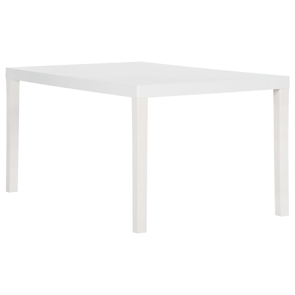 Puutarhapöytä 150x90x72 cm PP valkoinen - Sisustajankoti.fi