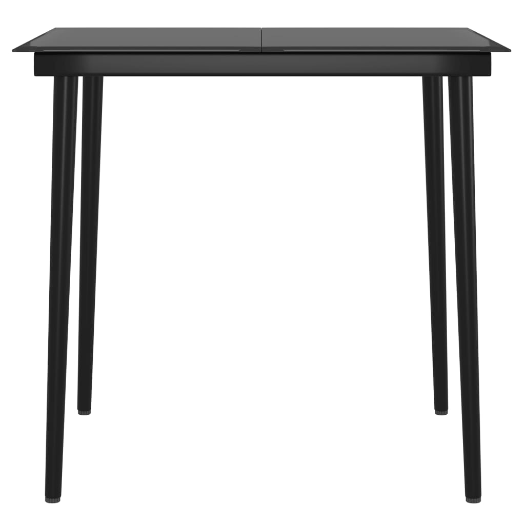 5-osainen Ulkoruokailuryhmä tyynyillä musta - Sisustajankoti.fi