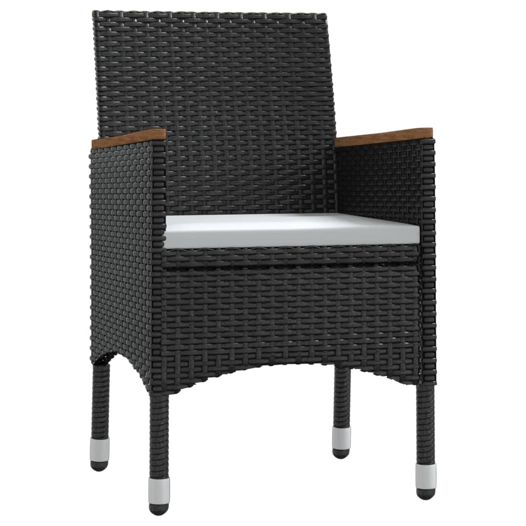 5-osainen Ulkoruokailuryhmä tyynyillä musta - Sisustajankoti.fi