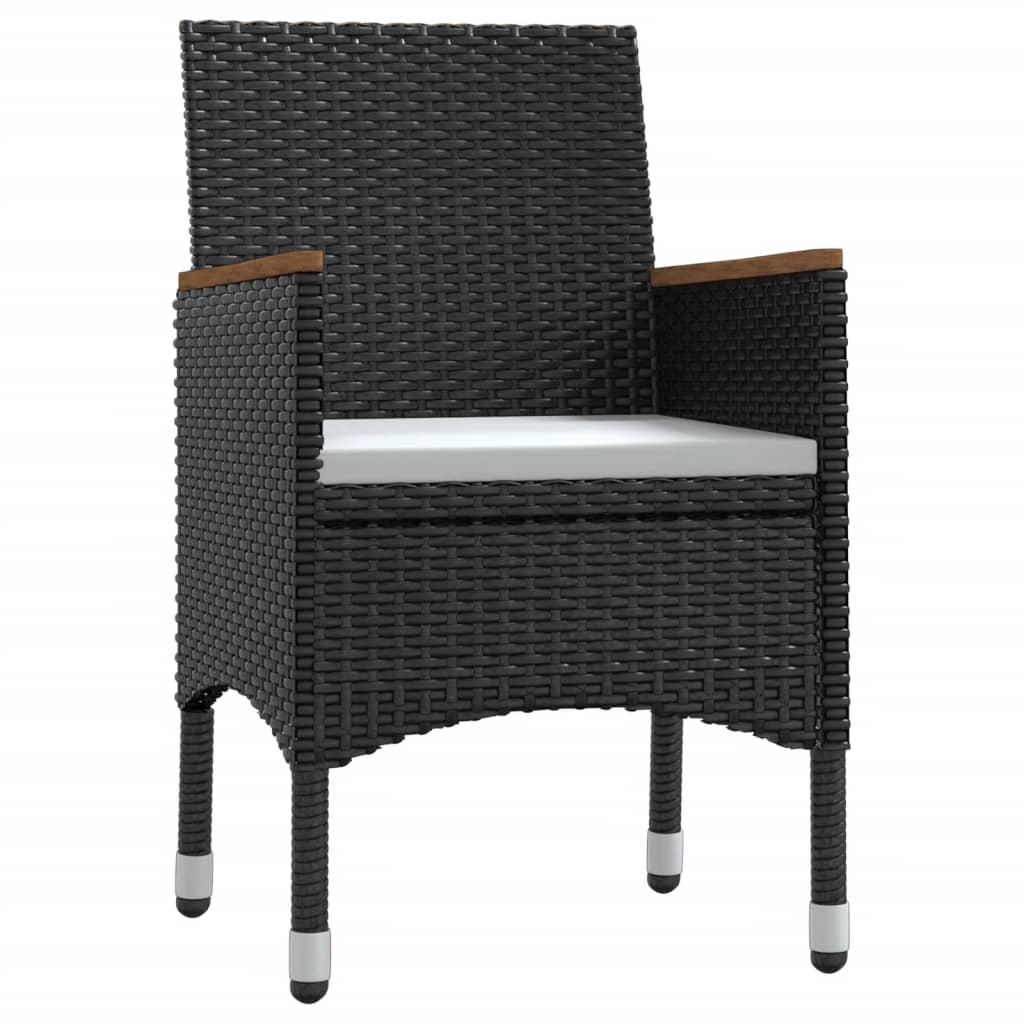 5-osainen Ulkoruokailuryhmä tyynyillä musta - Sisustajankoti.fi