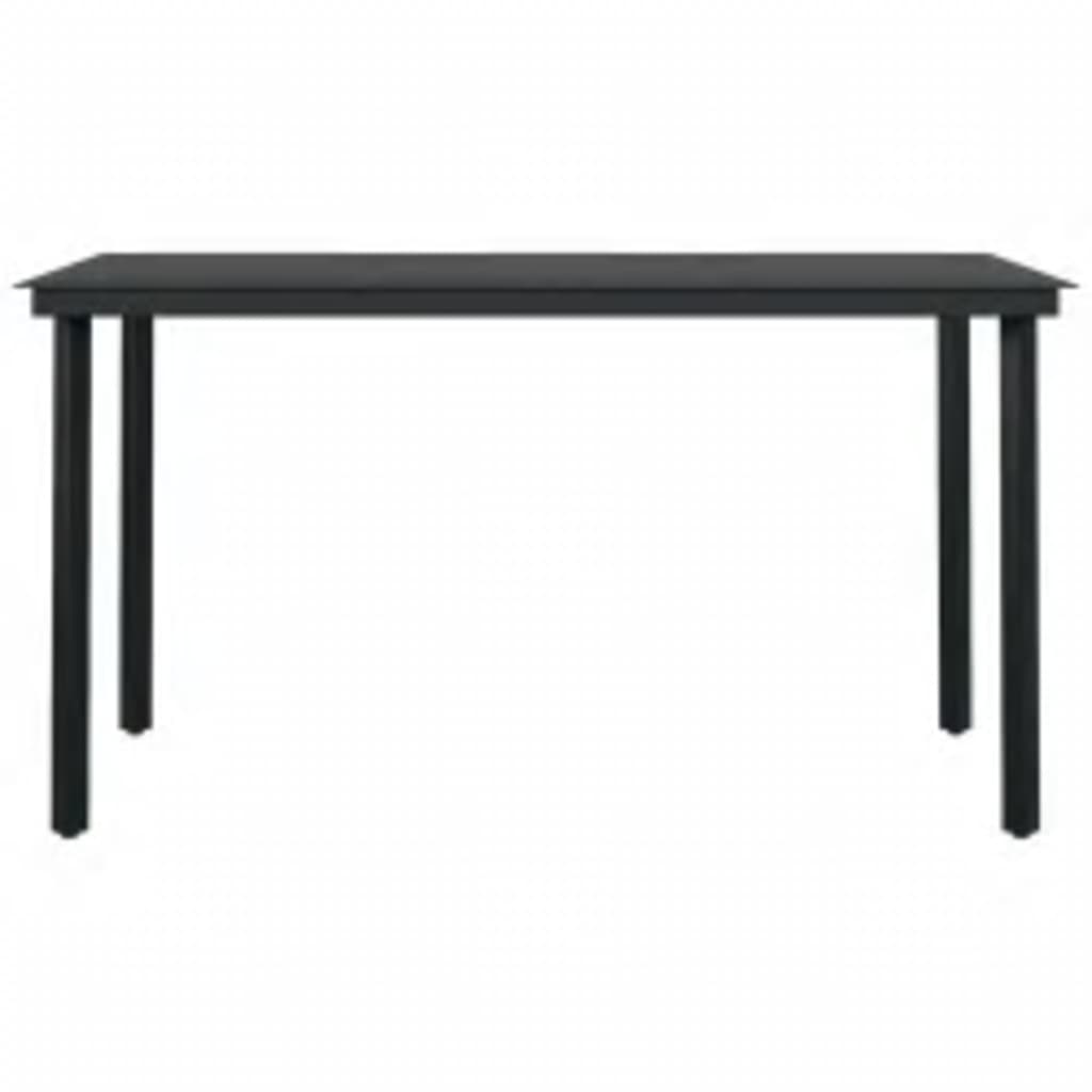 5-osainen Ulkoruokailuryhmä tyynyillä musta - Sisustajankoti.fi