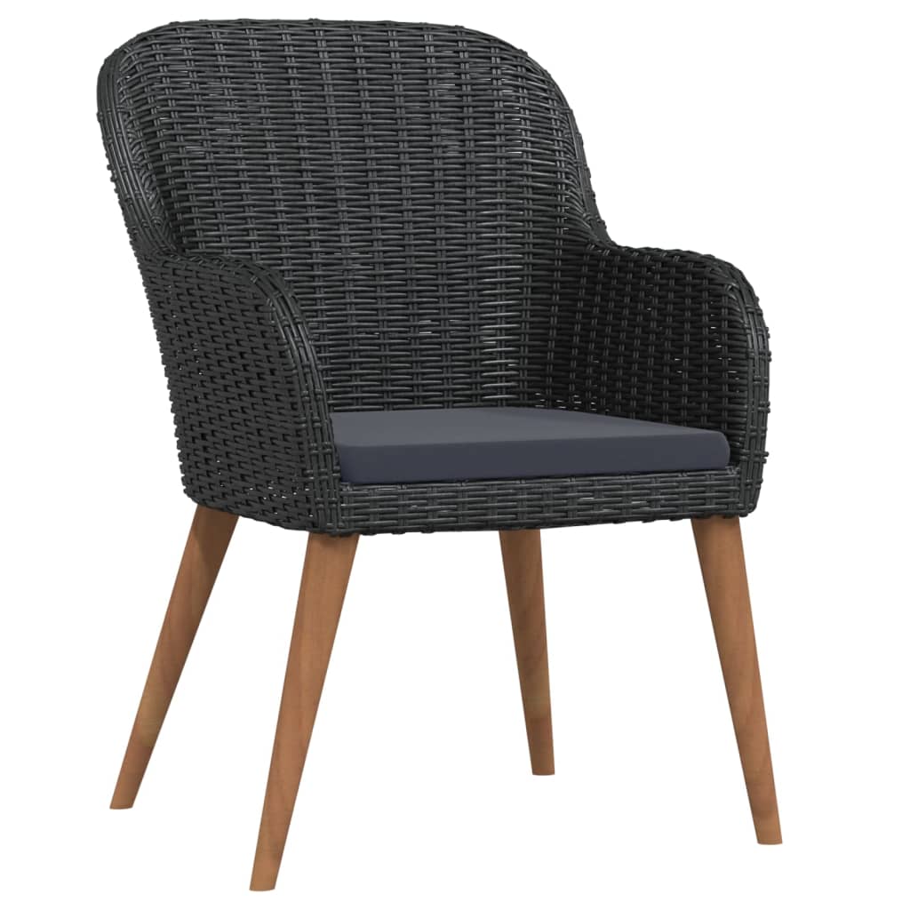 5-osainen Ulkoruokailuryhmä tyynyillä musta - Sisustajankoti.fi