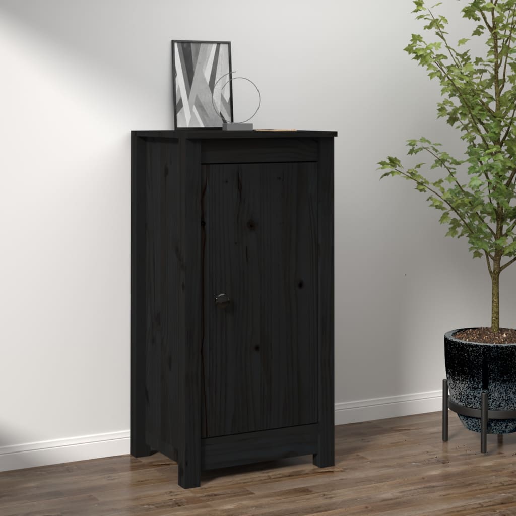 Senkki musta 40x35x80 cm täysi mänty - Sisustajankoti.fi
