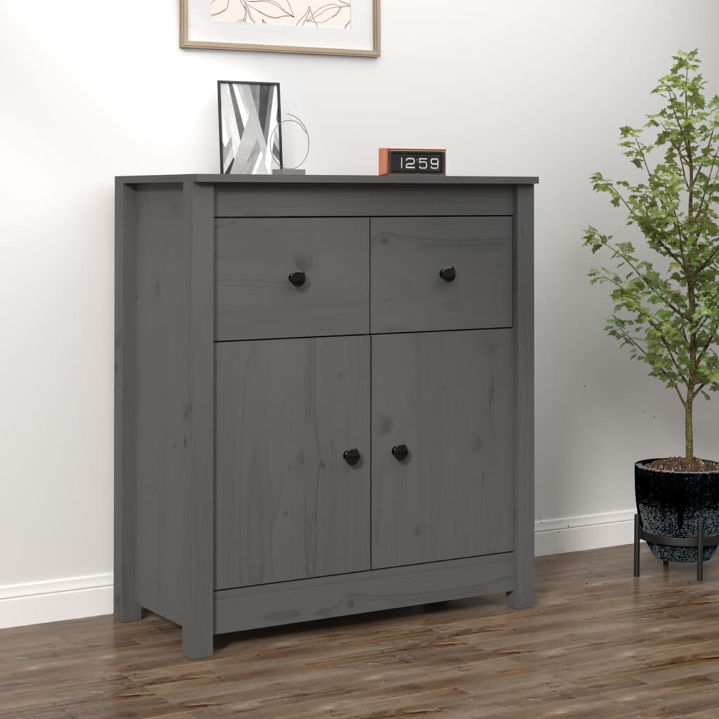 Senkki harmaa 70x35x80 cm täysi mänty - Sisustajankoti.fi