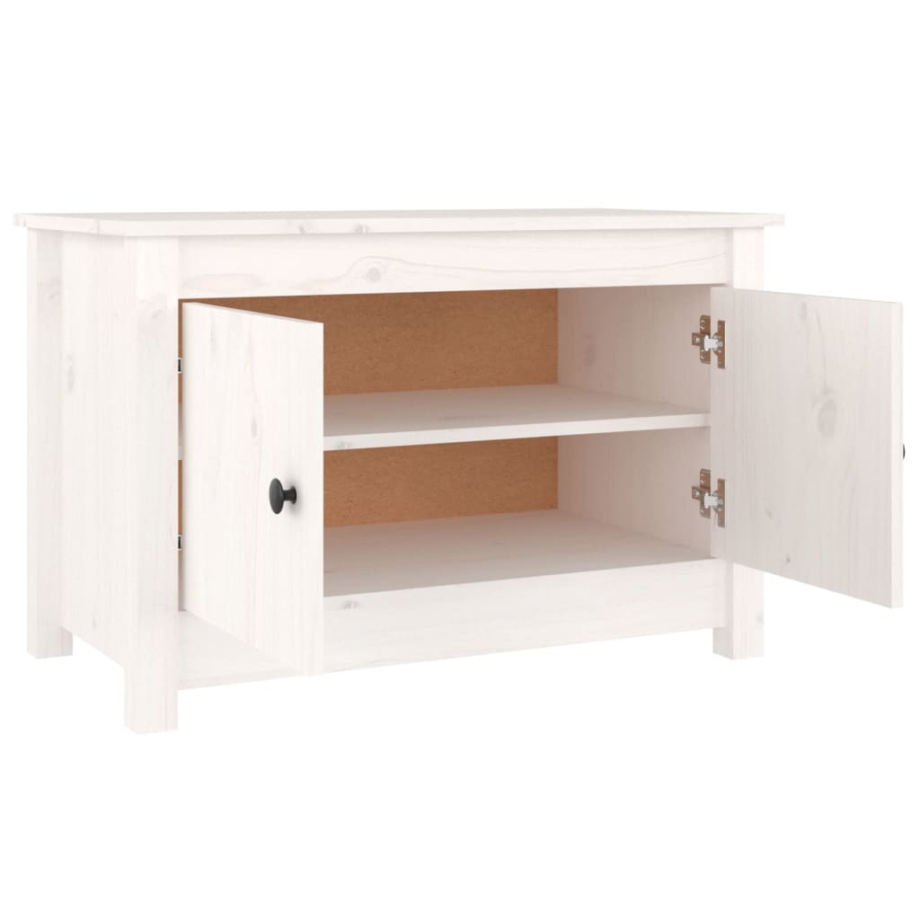 Kenkäkaappi valkoinen 70x38x45,5 cm täysi mänty - Sisustajankoti.fi