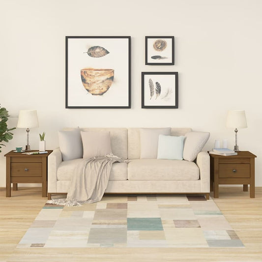 Sivupöydät 2 kpl hunajanruskea 40x40x39 cm täysi mänty - Sisustajankoti.fi