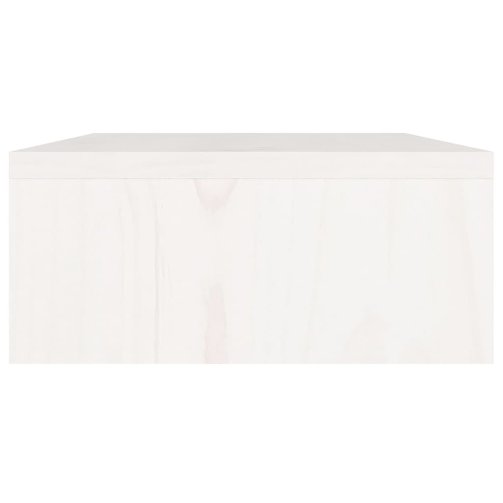 Näyttöteline valkoinen 60x24x10,5 cm täysi mänty - Sisustajankoti.fi