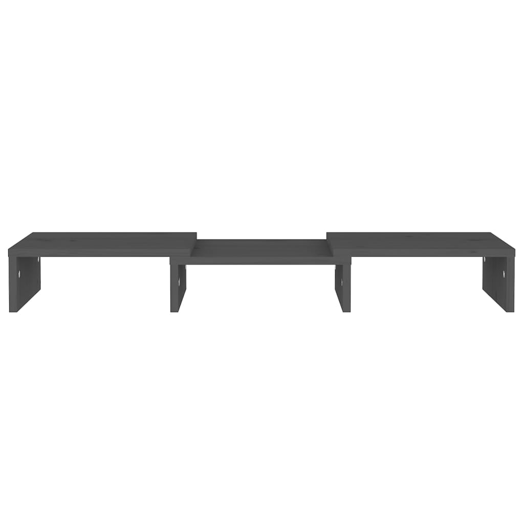 Näyttöteline harmaa 60x24x10,5 cm täysi mänty - Sisustajankoti.fi