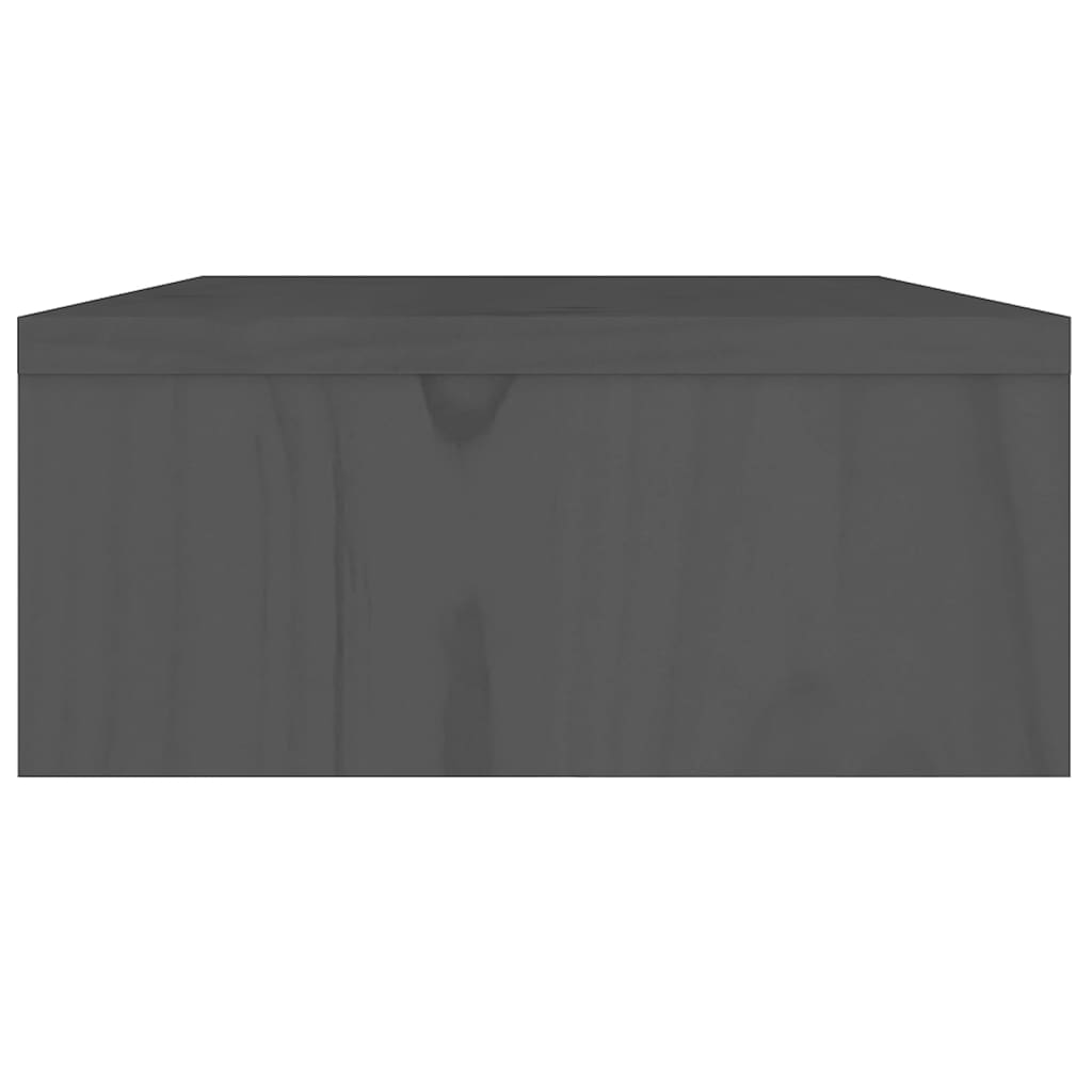 Näyttöteline harmaa 60x24x10,5 cm täysi mänty - Sisustajankoti.fi