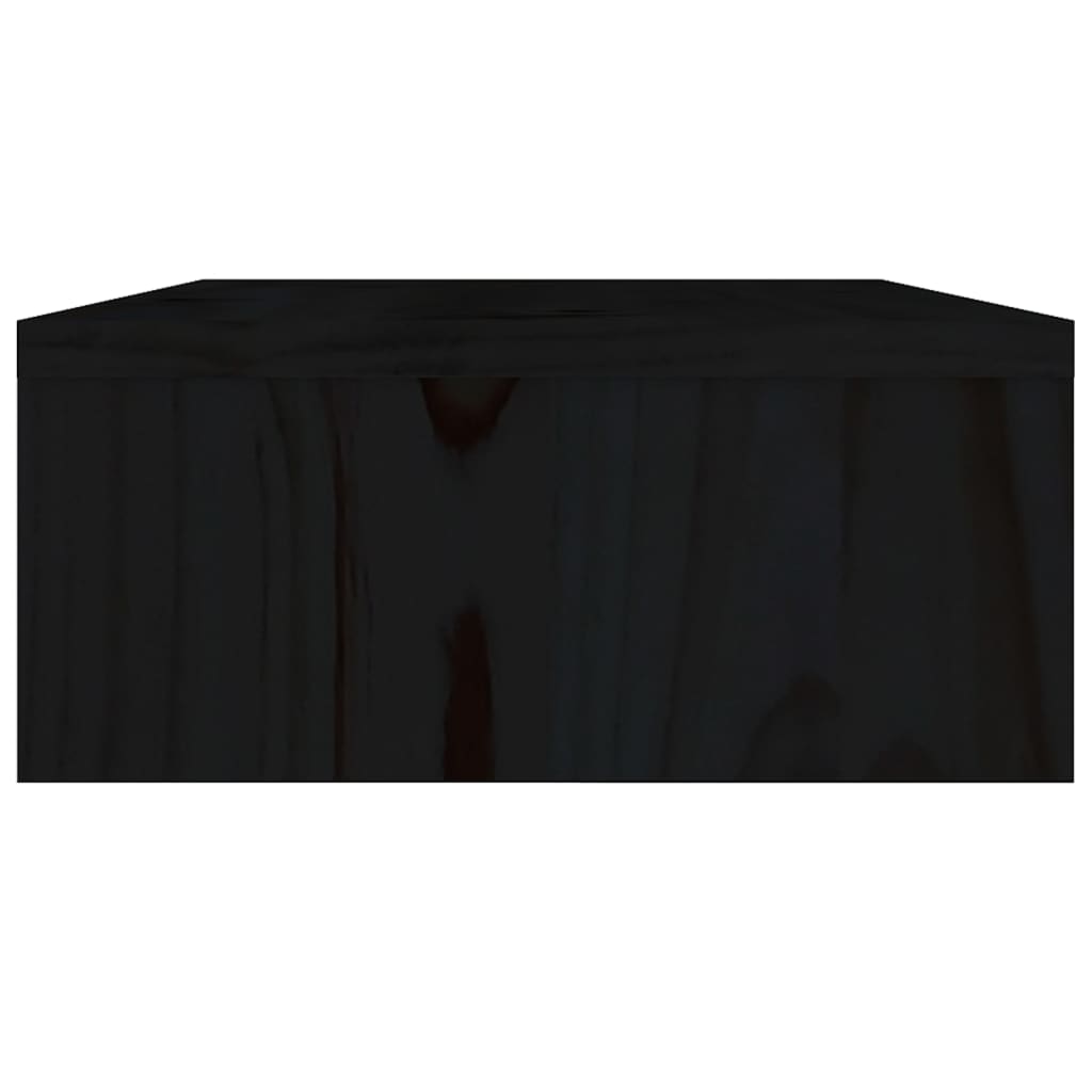 Näyttöteline musta 60x24x10,5 cm täysi mänty - Sisustajankoti.fi