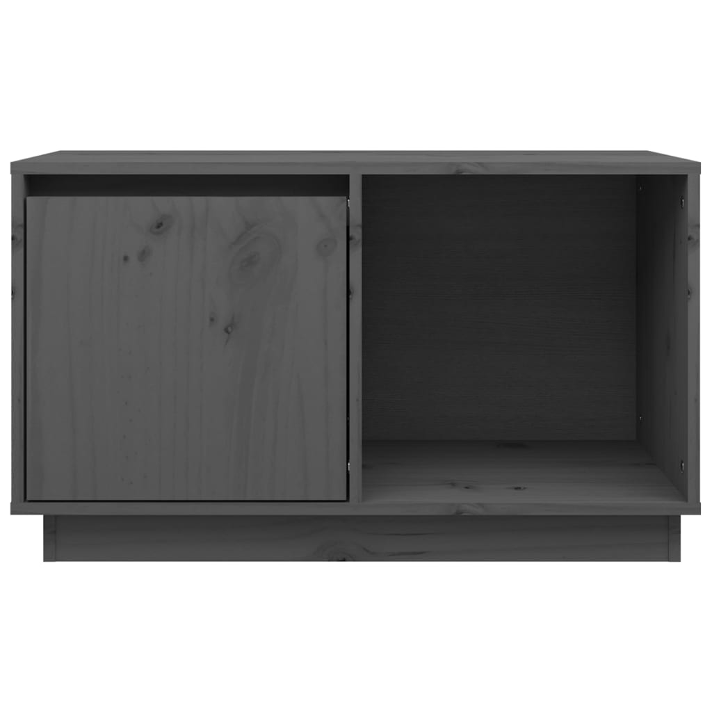 TV-taso harmaa 74x35x44 cm täysi mänty - Sisustajankoti.fi