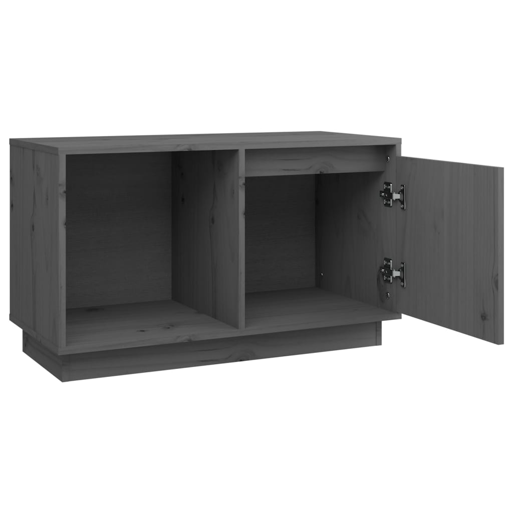 TV-taso harmaa 74x35x44 cm täysi mänty - Sisustajankoti.fi
