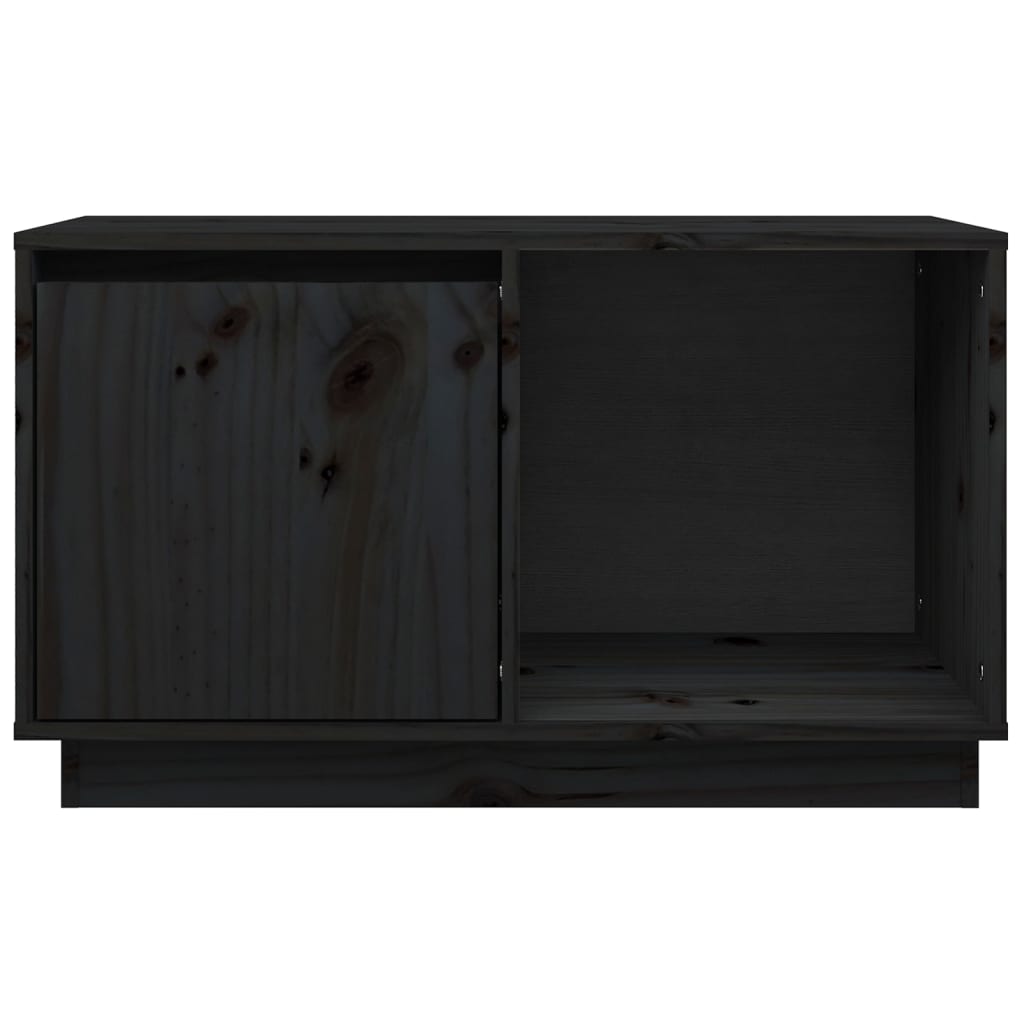 TV-taso musta 74x35x44 cm täysi mänty - Sisustajankoti.fi