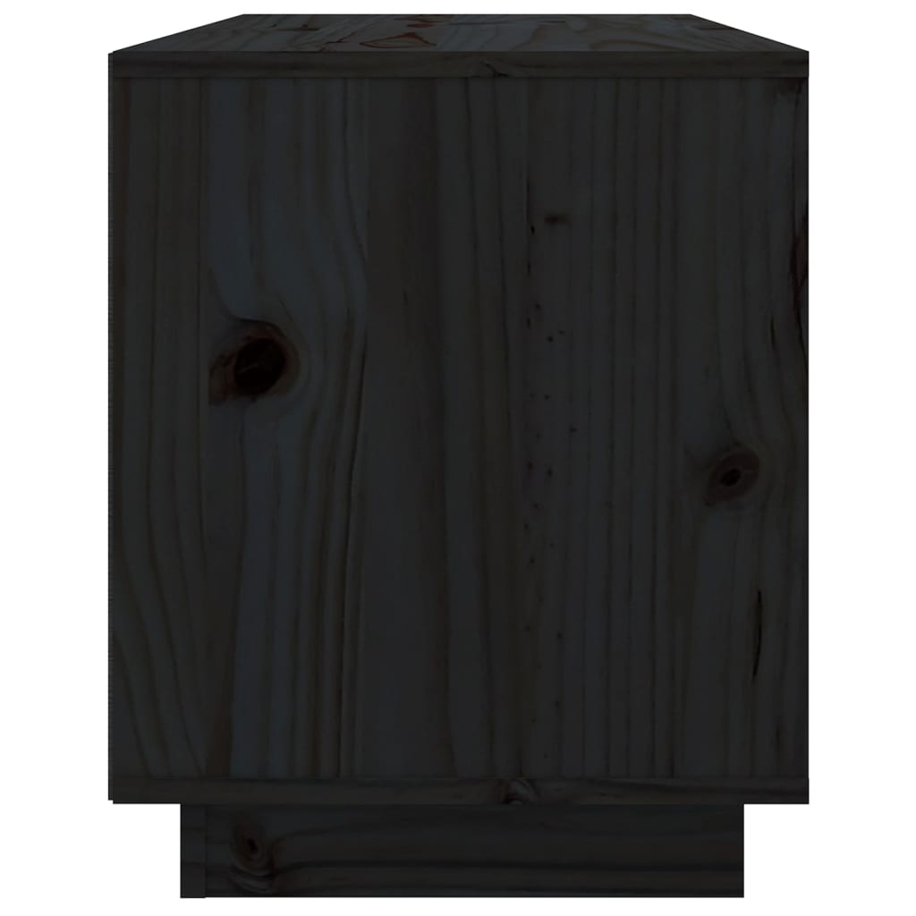 TV-taso musta 74x35x44 cm täysi mänty - Sisustajankoti.fi