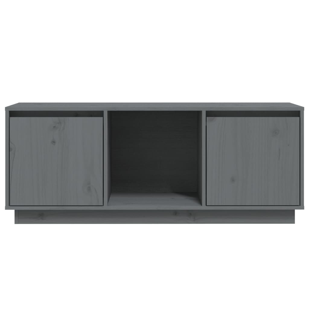 TV-taso harmaa 110,5x35x44 cm täysi mänty - Sisustajankoti.fi
