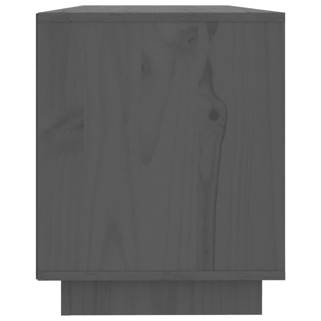 TV-taso harmaa 110,5x35x44 cm täysi mänty - Sisustajankoti.fi