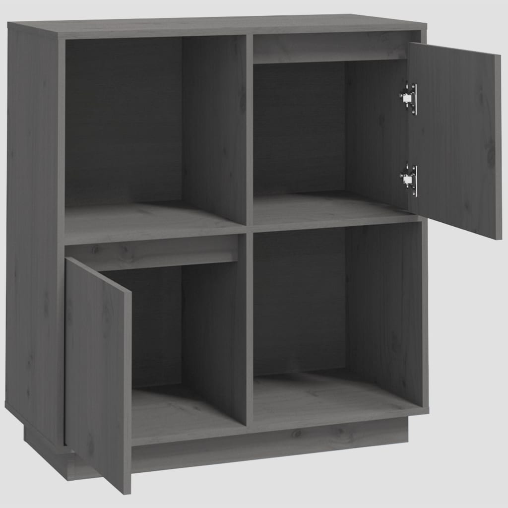 Senkki harmaa 74x35x80 cm täysi mänty - Sisustajankoti.fi
