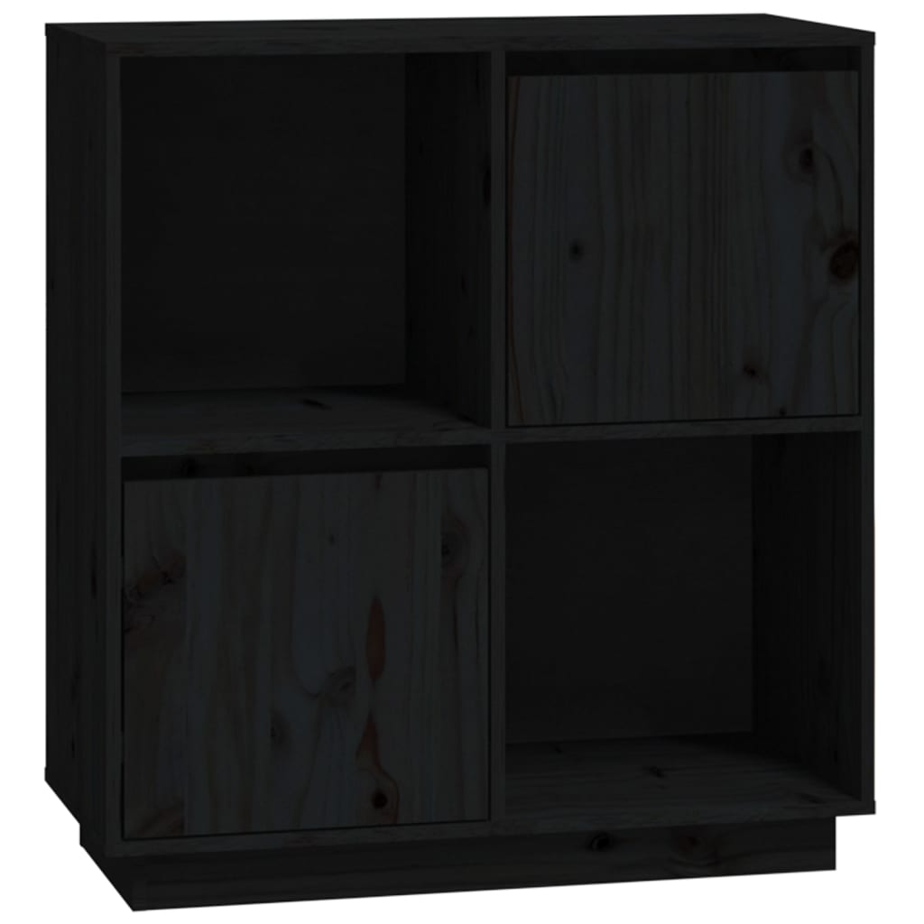 Senkki musta 74x35x80 cm täysi mänty - Sisustajankoti.fi