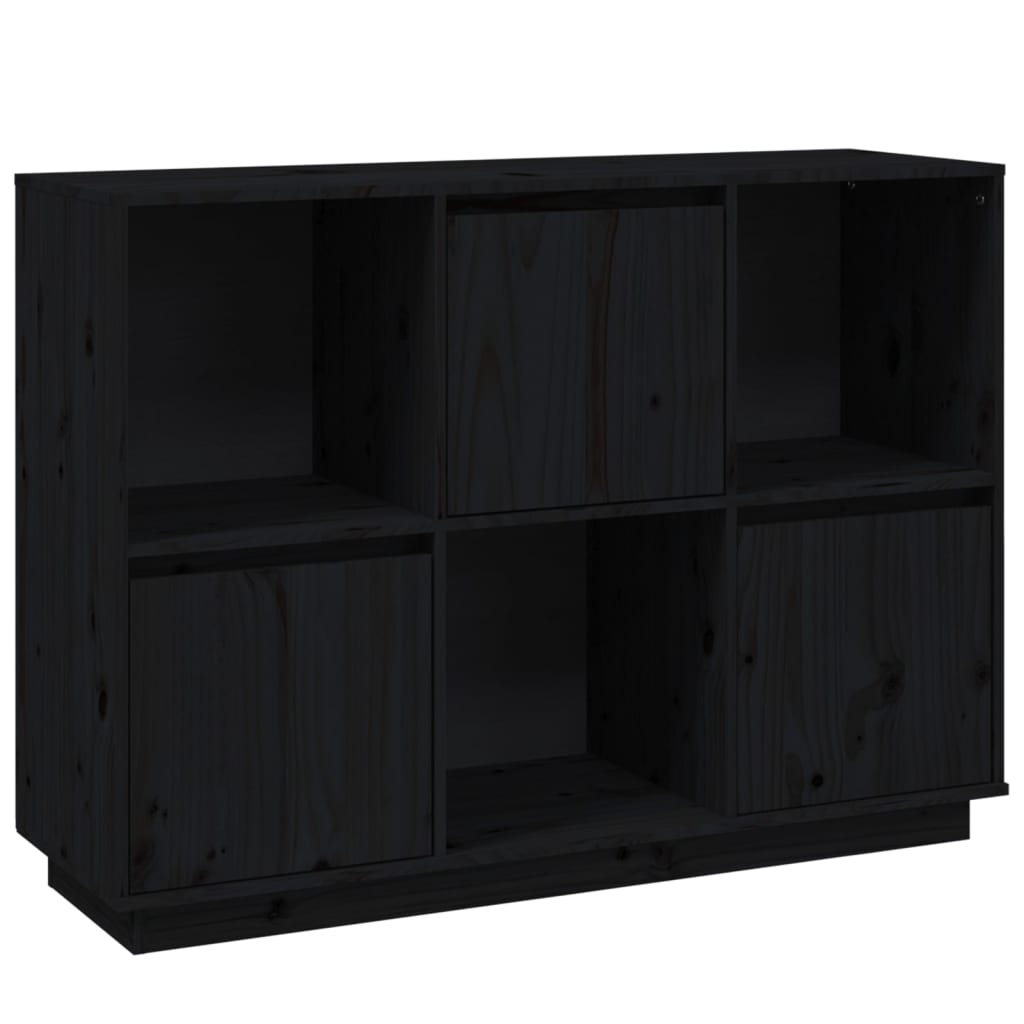 Senkki musta 110,5x35x80 cm täysi mänty - Sisustajankoti.fi