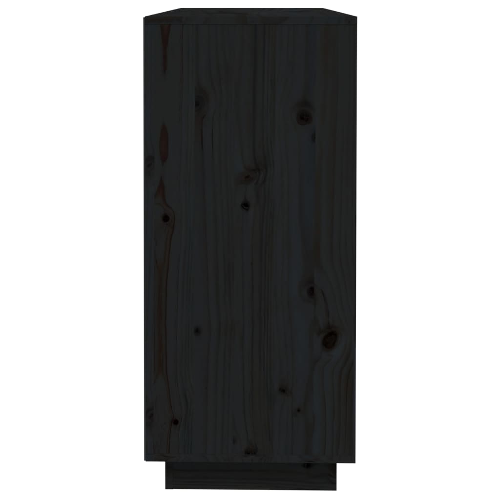Senkki musta 110,5x35x80 cm täysi mänty - Sisustajankoti.fi