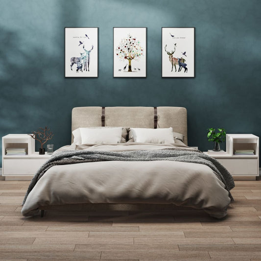 Yöpöydät 2 kpl valkoinen 60x34x51 cm täysi mänty - Sisustajankoti.fi