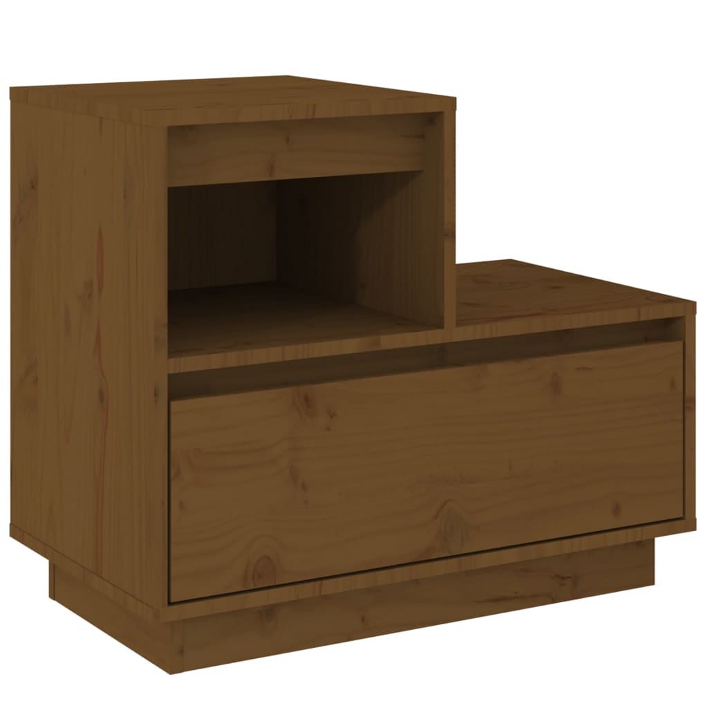 Yöpöytä hunajanruskea 60x34x51 cm täysi mänty - Sisustajankoti.fi