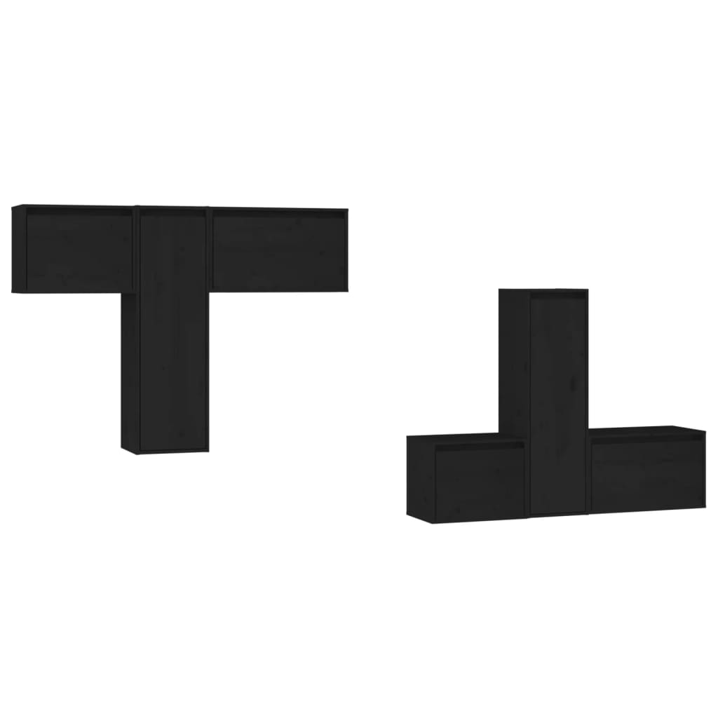 TV-tasot 6 kpl musta täysi mänty - Sisustajankoti.fi